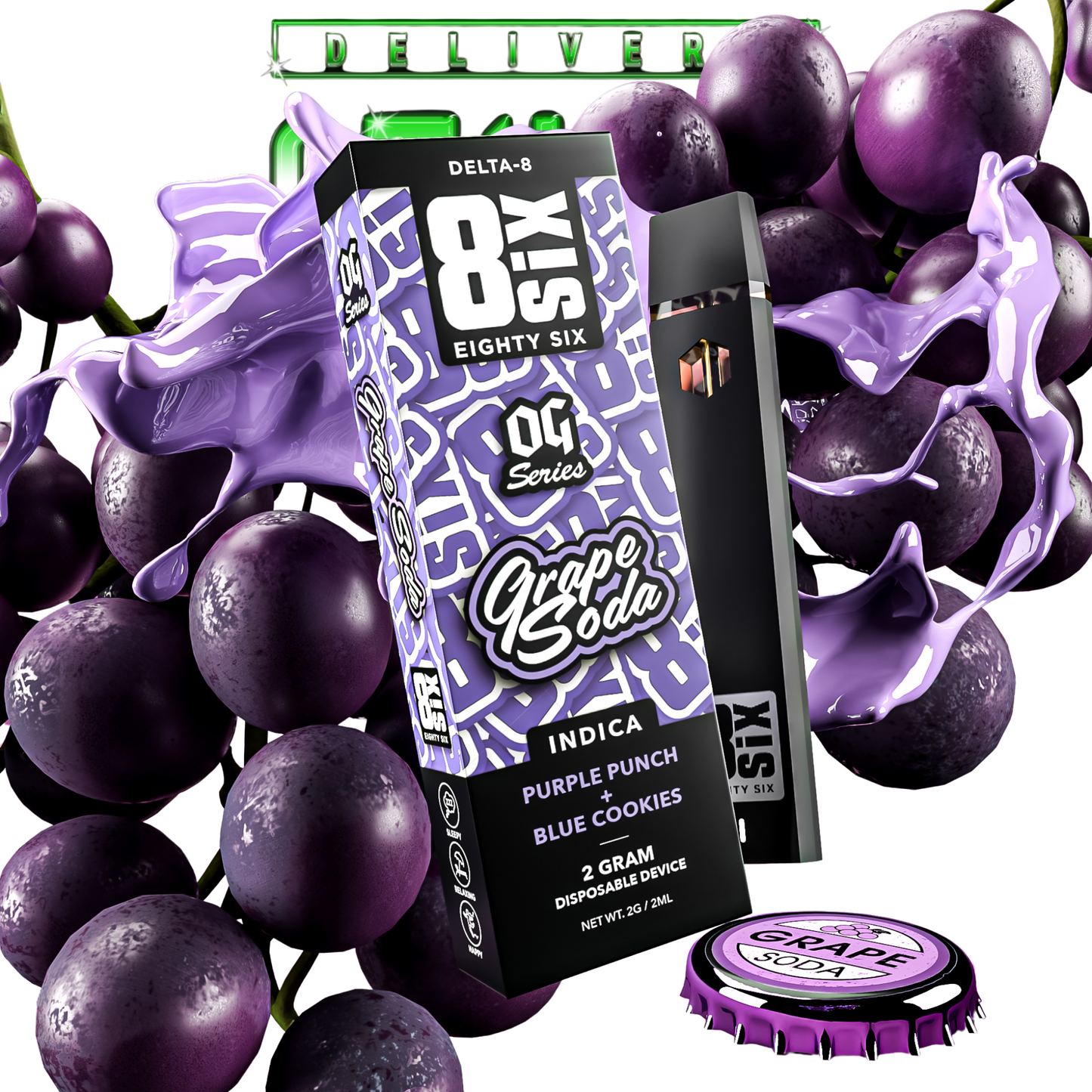 POD THC - Grape Soda Delta-8 THC 2G (Purple Punch)