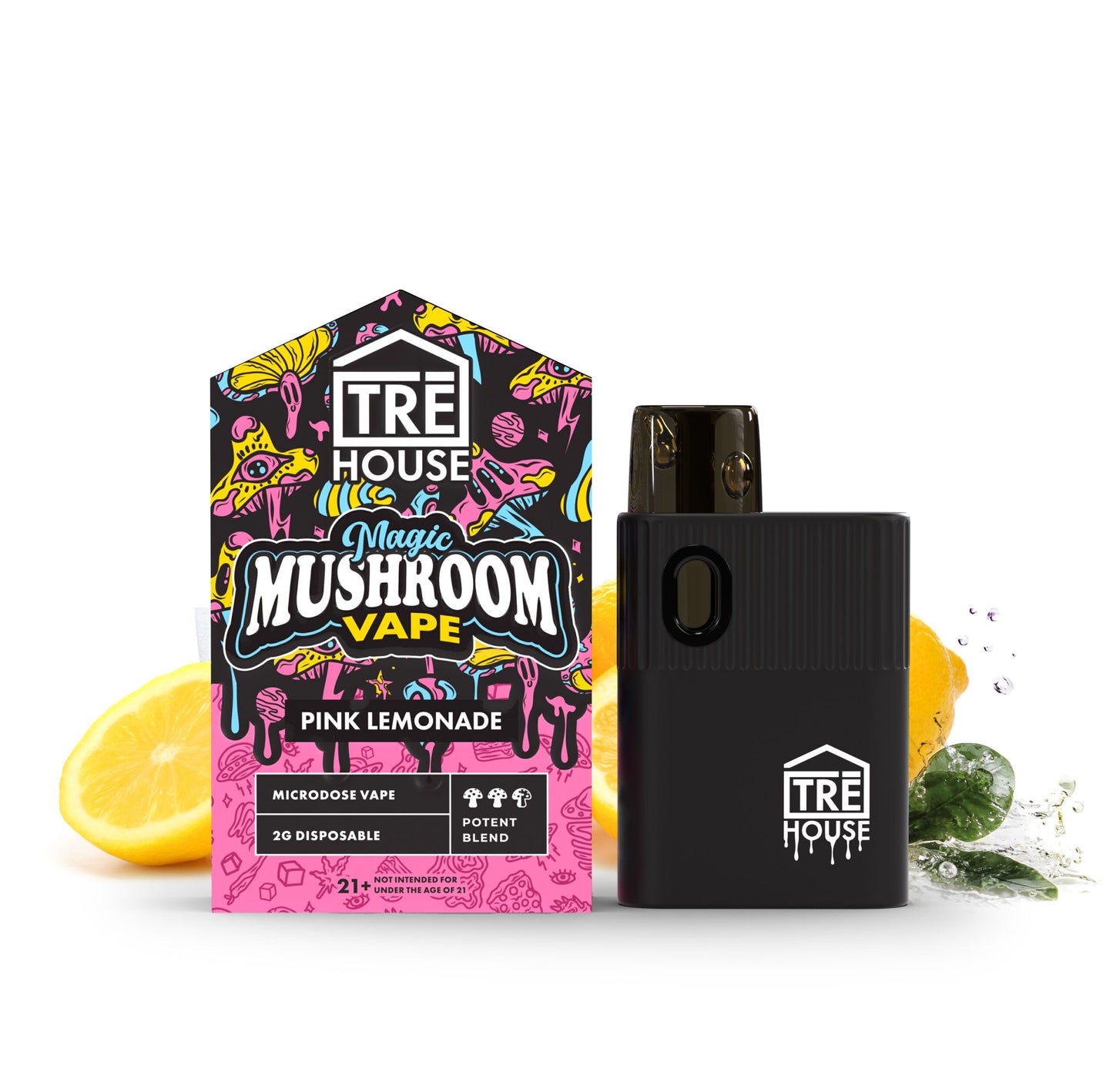 Pod Thc TRE House • Microdose Magic Mushroom Pen – Pink Lemonade – 2g