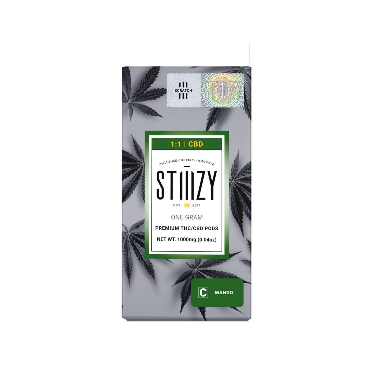 Pod Stiiizy • 5G 1:1 CBD Mango / Kit Limpeza