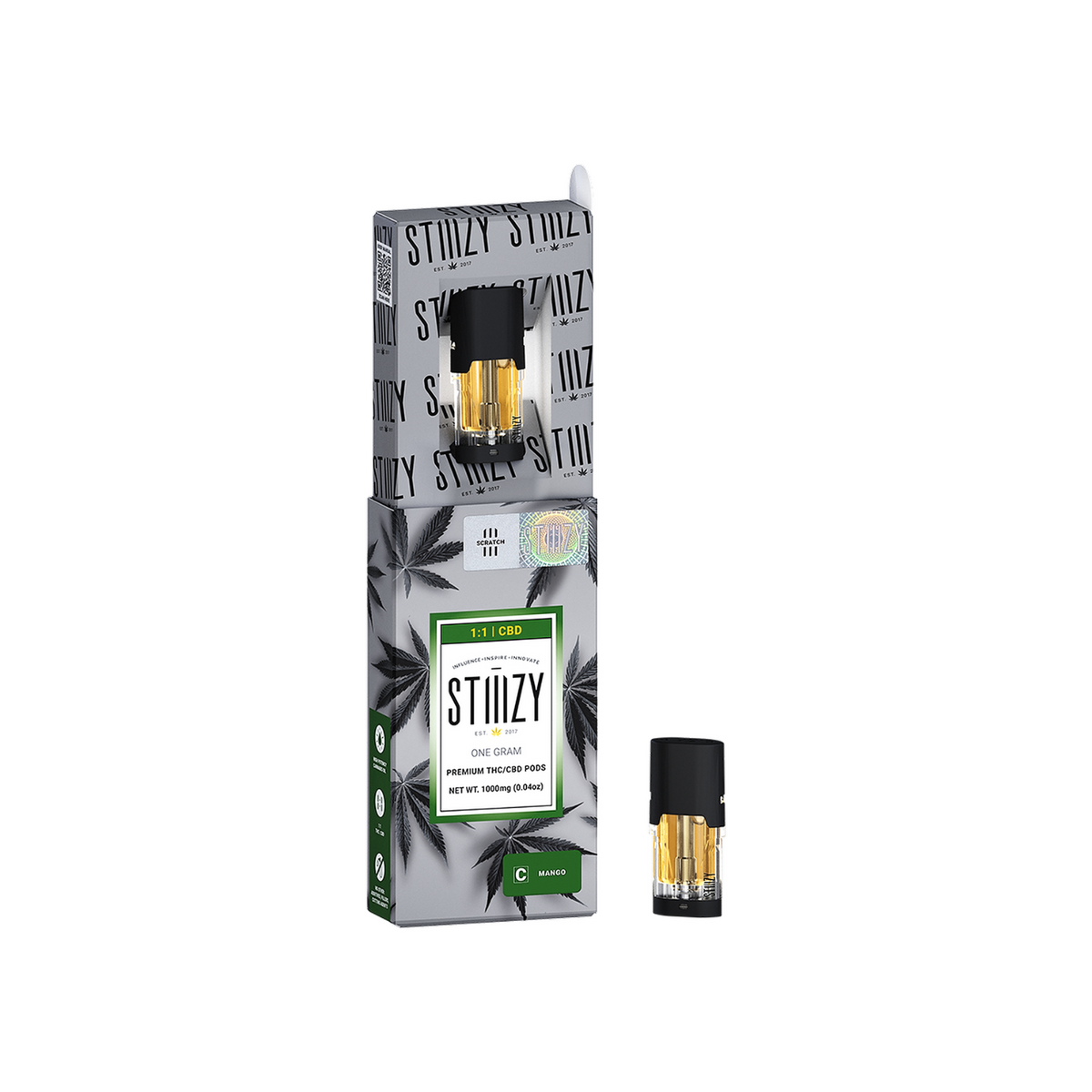 Pod Stiiizy • 5G 1:1 CBD Mango / Kit Limpeza