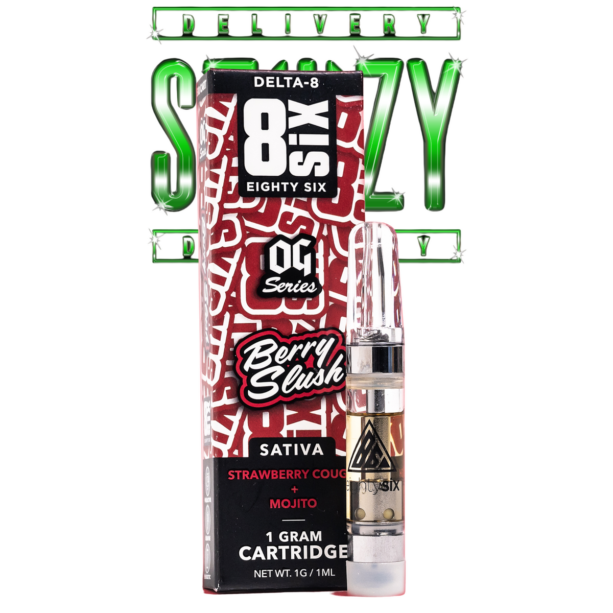Cartucho Berry Slush Delta-8 (Strawberry + Mojito)