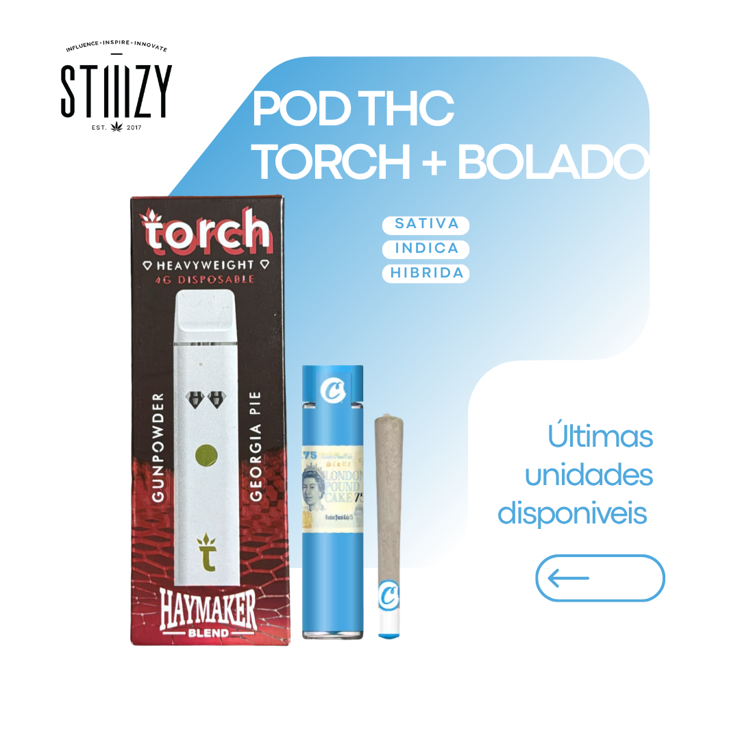 Pod Thc Torch + Pré enrolado Cookies - Premium